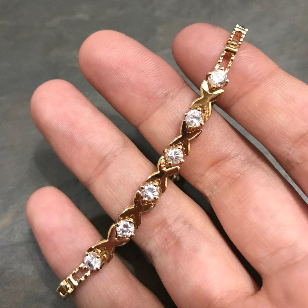 Vintage gold over sterling bracelet